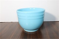 Vintage Blue Stoneware Crock  5 x 6