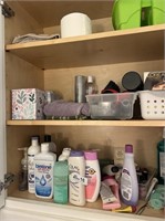 Contents of Bathroom closet, vanity