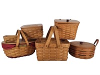 6 Longaberger Baskets