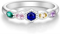Elegant 1.10ct Gemstones Stackable Ring