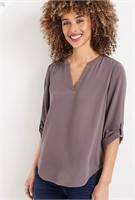 Maurices Atwood 3/4 Sleeve Popover Blouse MED