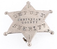 CHRISTIAN COUNTY ILLINOIS DEPUTY SHERIFF BADGE