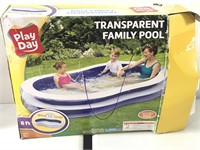 Used transparent family pool