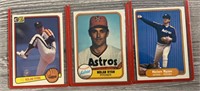 (3) 1981-1983 Nolan Ryan Baseball Cards