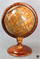 Carved Wood Globe