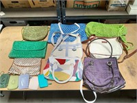Tub of vintage ladies' purses and wallets