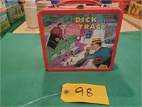 Vintage  Back Dick Tracy metal lunchbox