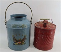 Painted Fuel Can & Cream Can