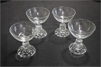 4 American Fostoria sherbets