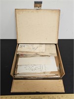 File Box of Antique Unsorted Documets, Letters,