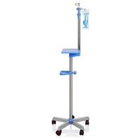 Medical IV Pole with wheels Stainless Steel