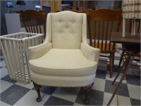 BEIGE UPHOLSTERED CHAIR