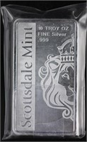 10 ozt .999 Fine Silver Ingot