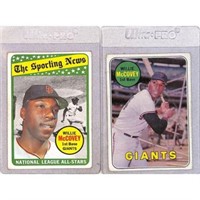 (2)1969 Topps Baseball Willie Mccovey Cards