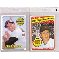 (2)1969 Topps Baseball Brooks Robinson Cards