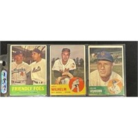 (3) 1963 Topps Baseball Stars