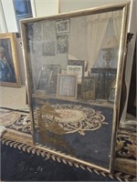 Gold framed mirror