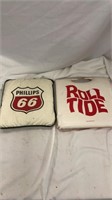 Vintage Stadium Cushions Phillips 66 & Roll Tide