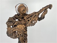 Paco Valle Brutalist Abstract Wire Man & Guitar