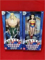Justice League dolls Aquaman and Wonder Woman