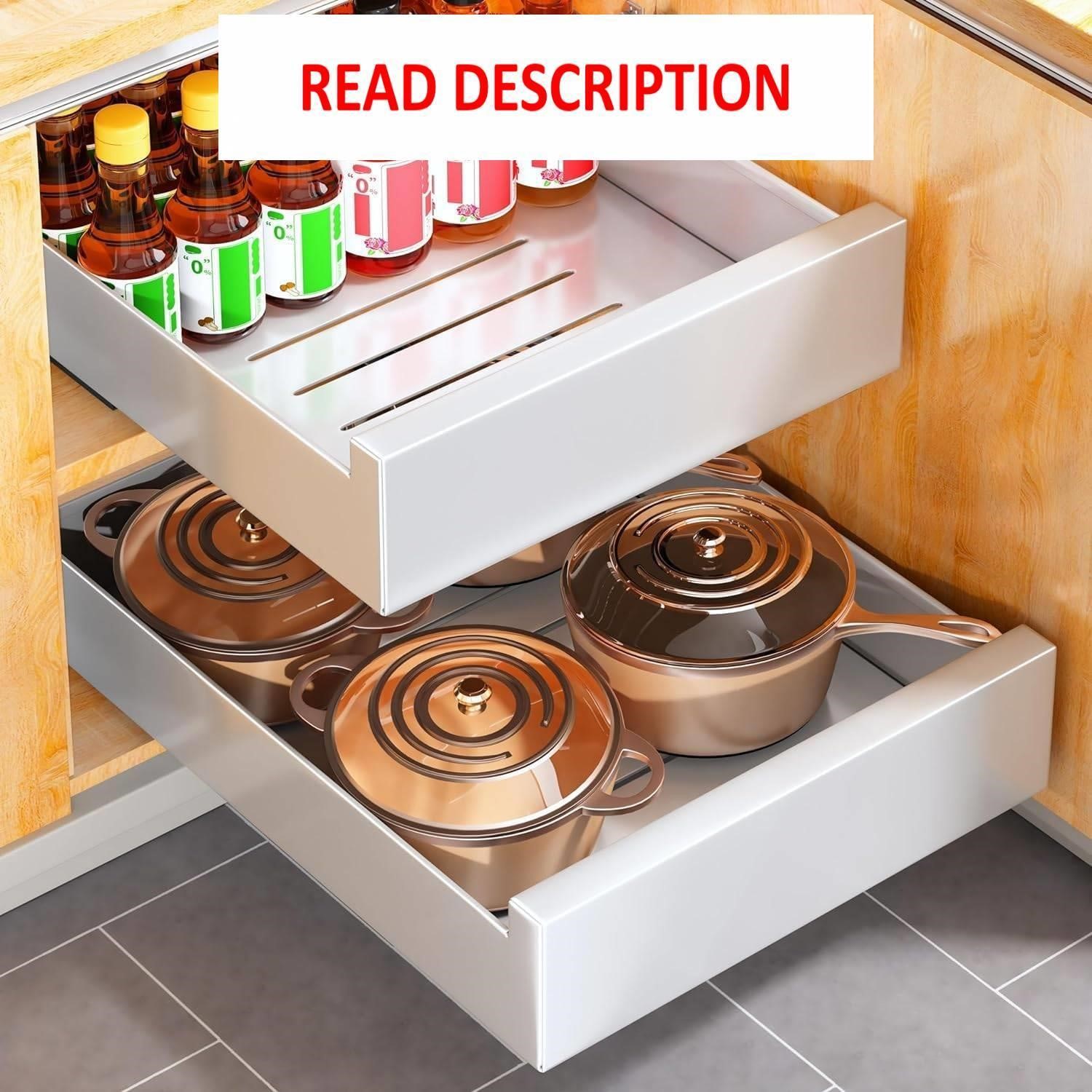 Pull out Cabinet Organizer  13.8 W x 21 D