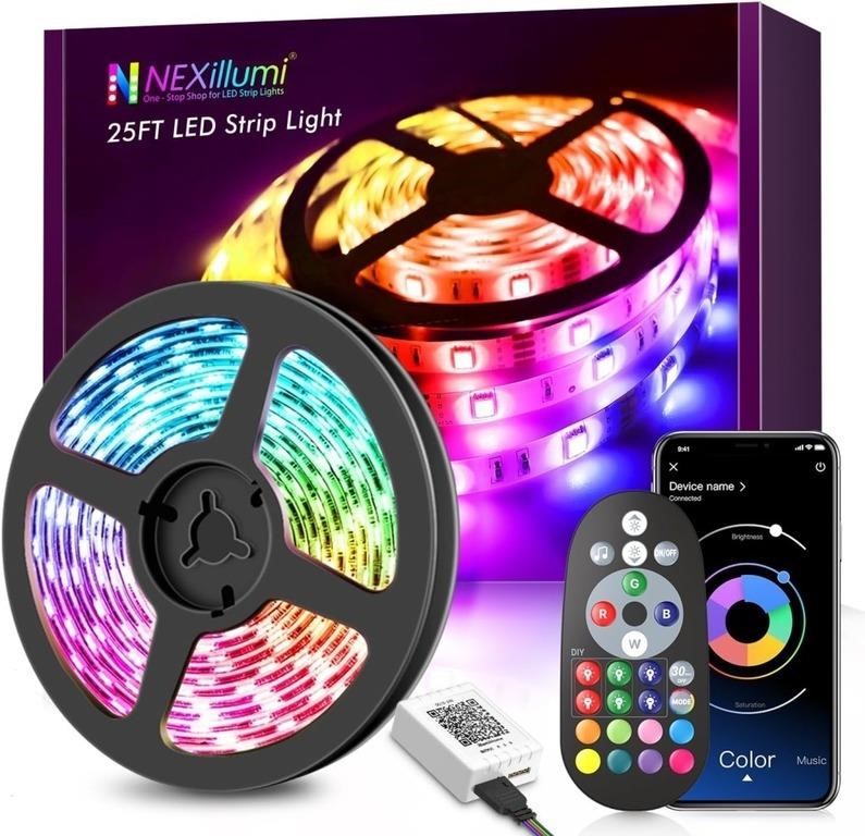 NEXillumi 25ft LED Strip Lights