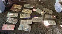 Old license plates