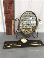 Decorative clock & mirror