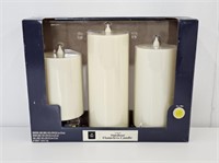 NEW - 3 PACK OUTDOOR FLAMELESS CANDLES