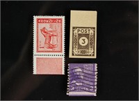3 PC Assorted Stamps with Errors