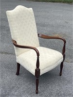 Mahogany Sheraton Style High Back Chair