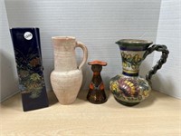 Vase, Incense Holder, 2 Pitchers