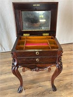 Antique Victorian Rosewood Sewing Cabinet
