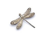 Mid C. silver dragonfly brooch