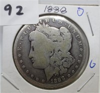 1888-O Morgan silver dollar