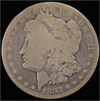 1893-CC MORGAN DOLLAR G/VG