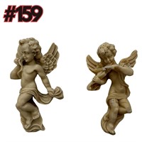 Vintage Mexico Stamped Angel Figurines