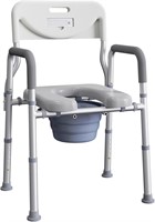 Raised Toilet Seat with Handles for Elderly
