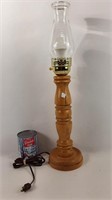 Lampe en bois style lampe à huile (F)