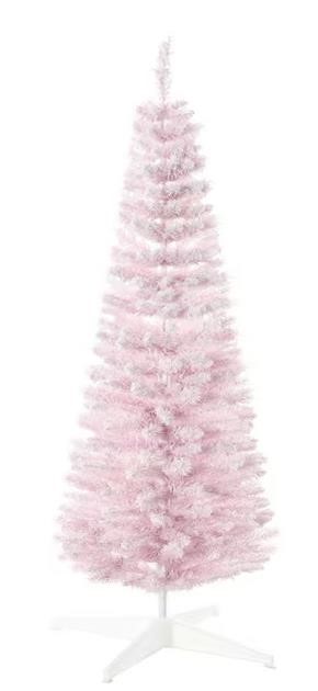 5 ft. Unlit Pink Artificial Christmas Tree