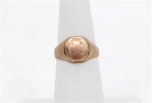 Antique 10K Gold Signet Ring