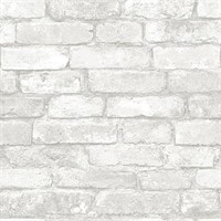 NuWallpaper NU3010 Grey and White Brick Peel & Sti