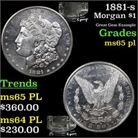1881-s Morgan $1 Grades GEM Unc PL