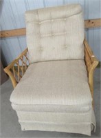 Wicker Style & Cushion Rocking Chair.