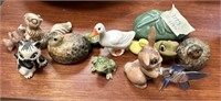 Collection of Ceramic Assorted Animal Sculptures