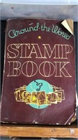 Vintage Around The World Stamp Book Circa 1930's