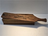 Vintage Terrys Turkey Talkers Wood Box Turkey Call