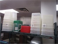 (18) MEASURING CONTAINERS W/ COVERS