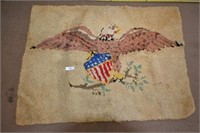 OLD HOOKED RUG (AMERICAN EAGLE) 36 IN X 48 IN -