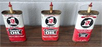 3) Vintage 3 In 1 Household Oil Cans